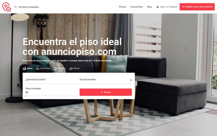 Skjermbilde av anunciopiso.com