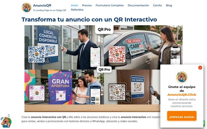 Snímek obrazovky anuncioqr.click