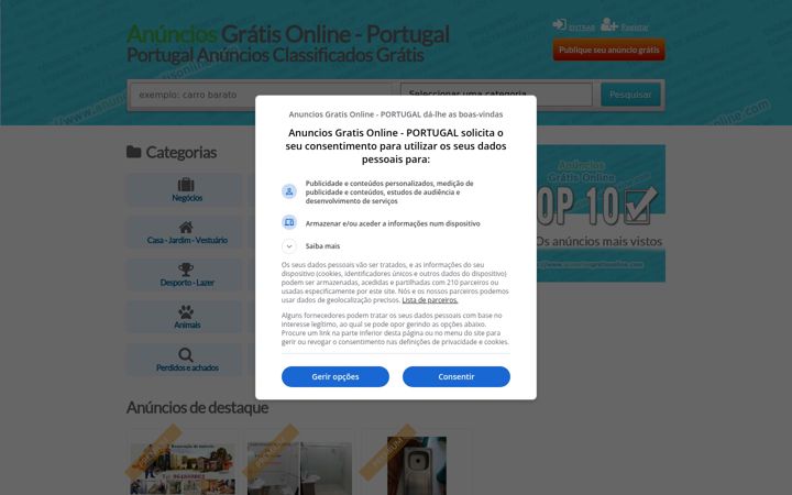 Screenshot of anunciosgratisonline.com