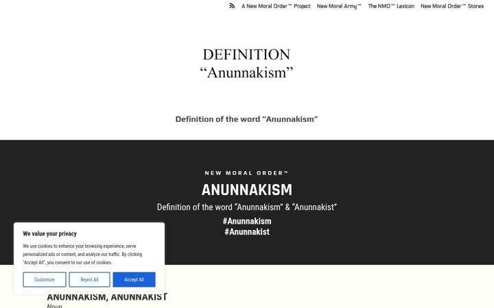 Screenshot of anunnakism.com