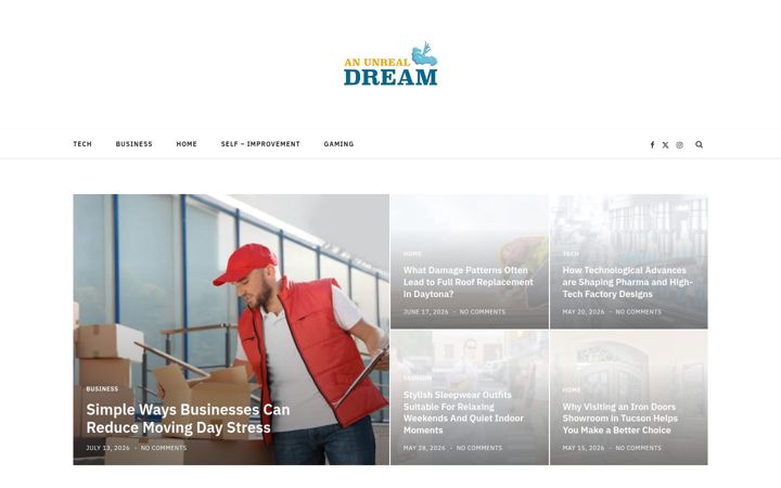 Screenshot of anunrealdream.com
