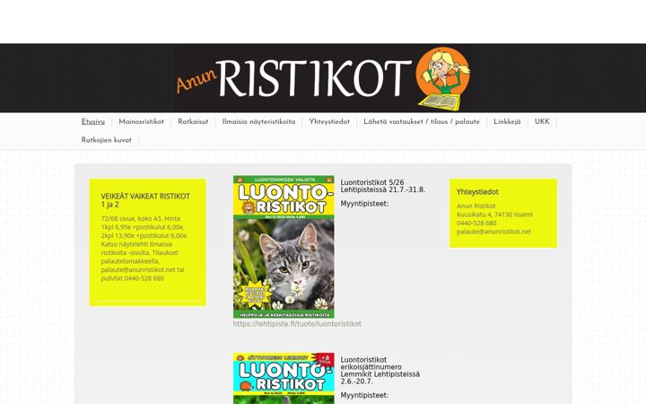 Screenshot of anunristikot.net