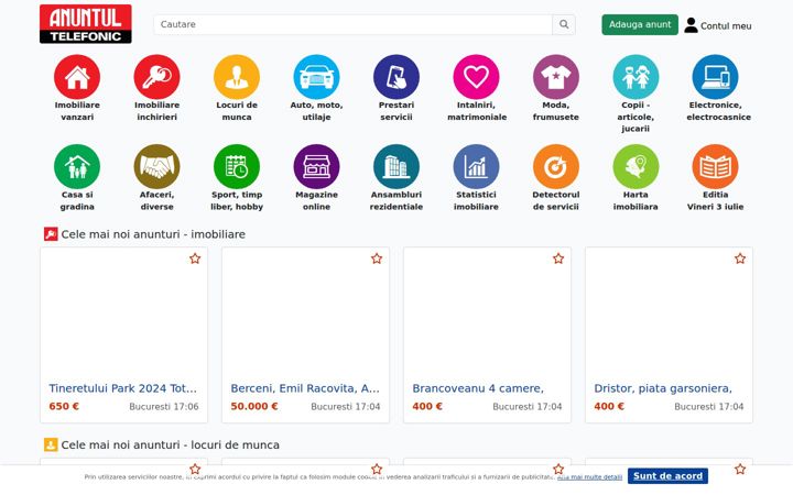 Screenshot of anuntul.ro