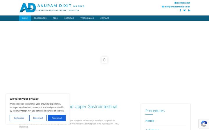 Screenshot of anupamdixit.co.uk