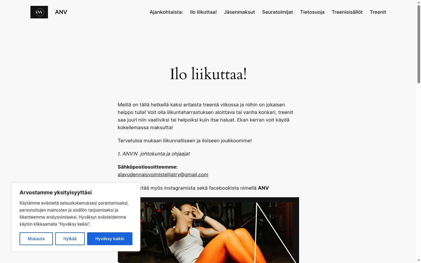 Ekraanipilt nõusolekubännerist, mida näidati enne mis tahes suhtlust