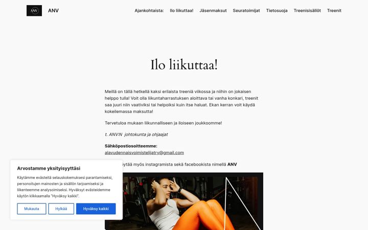 Screenshot of anv.fi