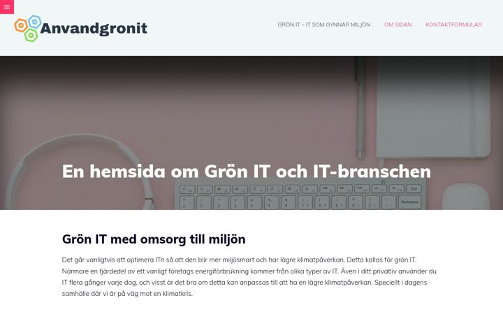 Screenshot of anvandgronit.se