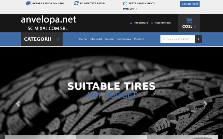 Screenshot of anvelopa.net