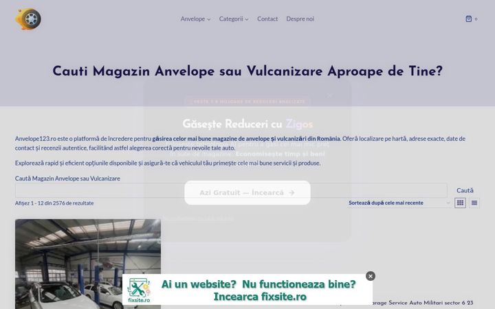 Screenshot di anvelope123.ro