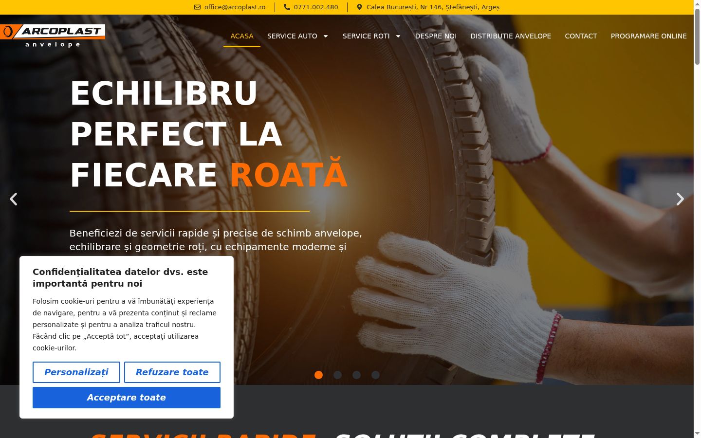 Captura de ecrã do banner de consentimento apresentado antes de qualquer interação