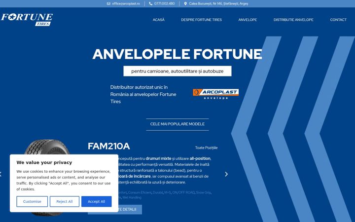 Screenshot di anvelopefortune.ro