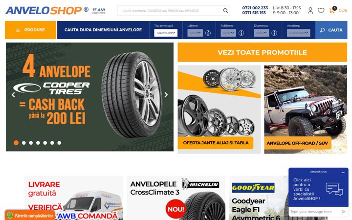 Screenshot of anveloshop.ro