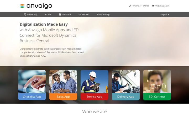 Screenshot di anveogroup.com