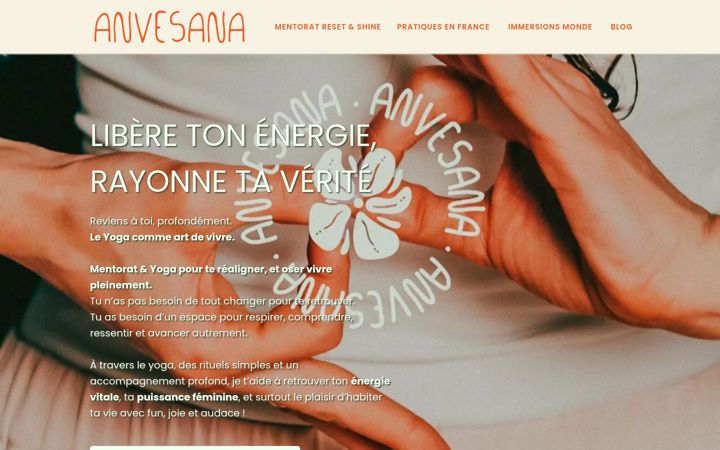 Screenshot ta' anvesanayoga.com