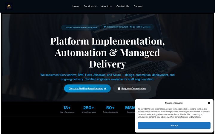 Screenshot of anvigyadigitalservices.in
