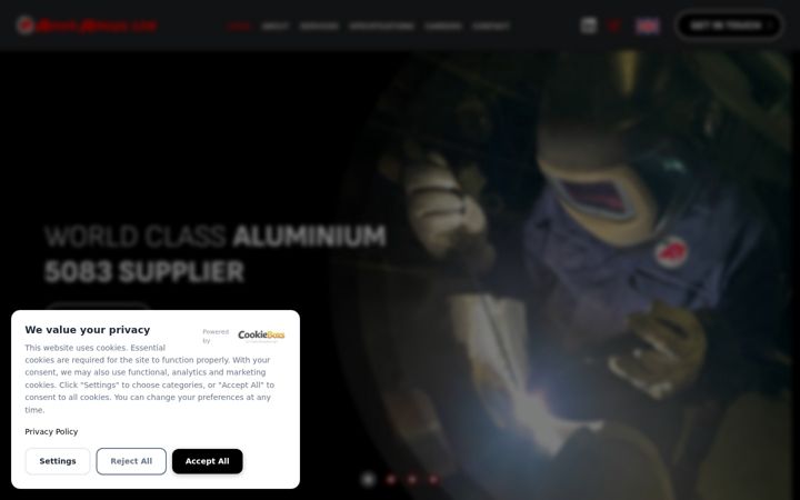 Screenshot of anvil-alloys.com