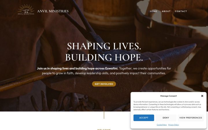 Screenshot of anvil-ministries.org