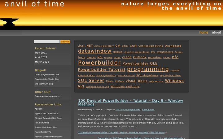Screenshot of anvil-of-time.com