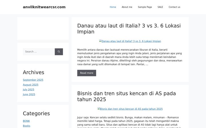 Screenshot of anvilknitwearcsr.com