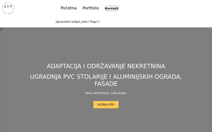 Screenshot of anvprojekt.hr