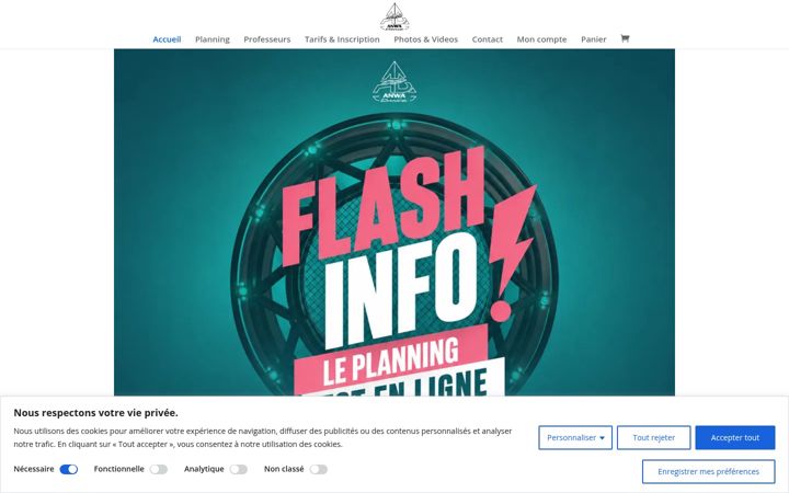 Kuvakaappaus sivustosta anwadance.com