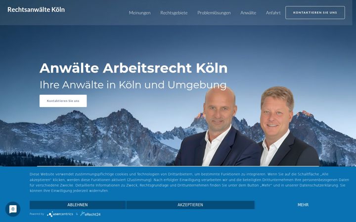 Screenshot di anwaelte-arbeitsrecht-koeln.de