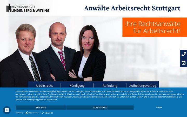 Screenshot di anwaelte-arbeitsrecht-stuttgart.de