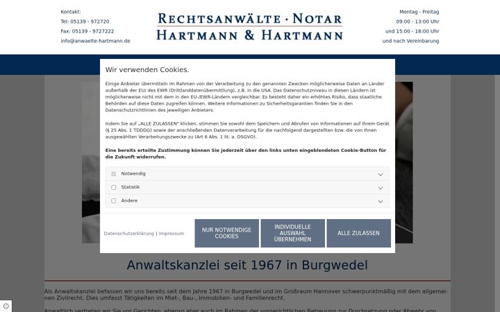 Screenshot di anwaelte-hartmann.de
