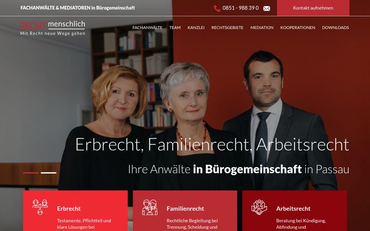 Screenshot of anwaelte-passau.com