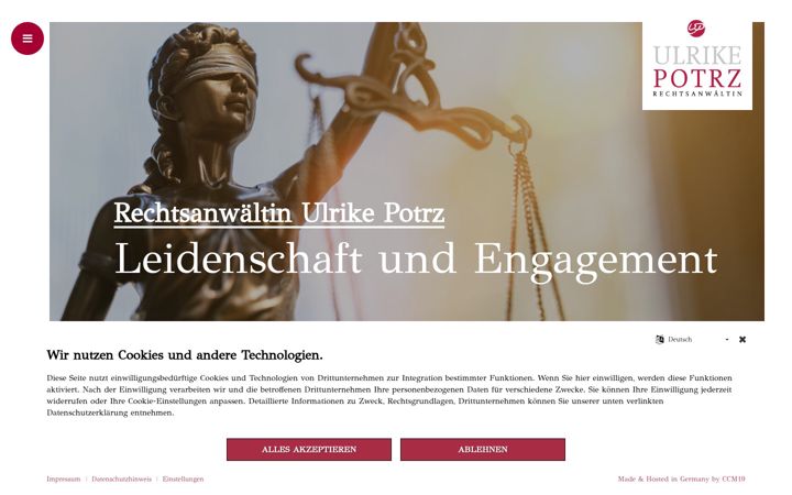 Screenshot of anwaeltin-potrz.de