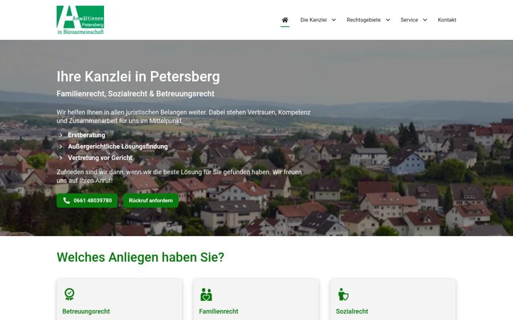 Screenshot of anwaeltinnen-petersberg.de