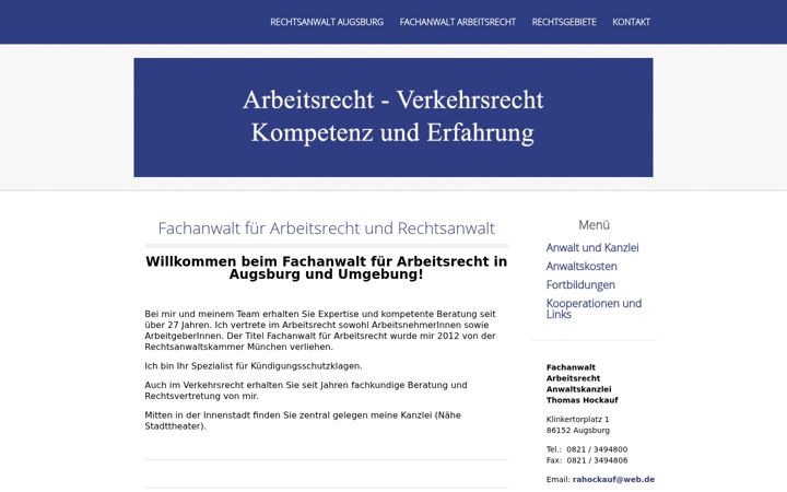 Captură de ecran a anwalt-arbeitsrecht-augsburg.de
