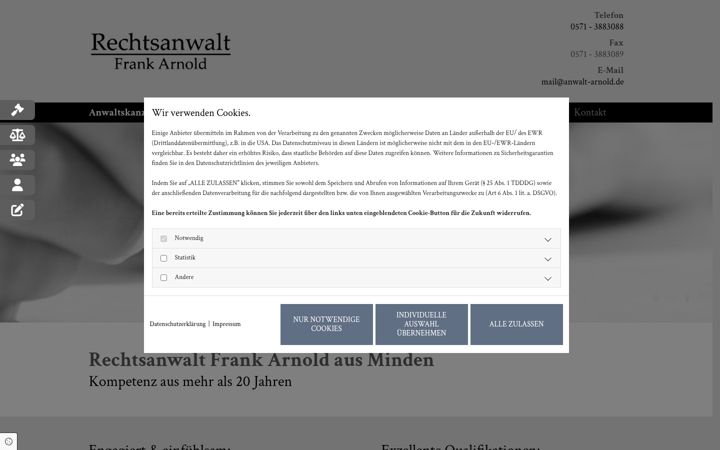 Screenshot of anwalt-arnold.de