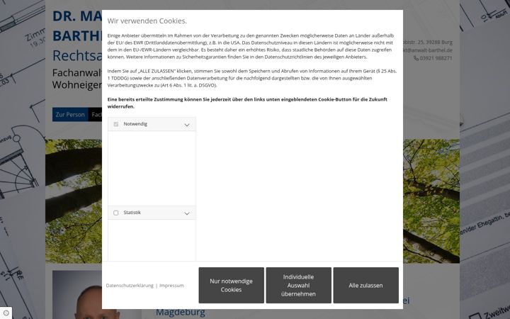 Screenshot of anwalt-barthel.de