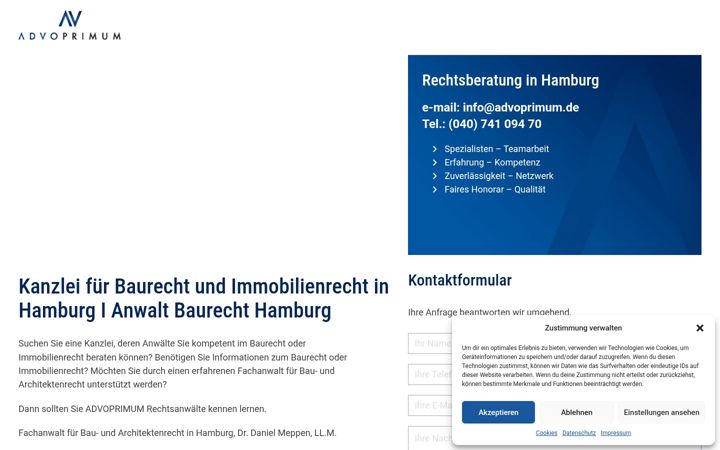 Screenshot of anwalt-baurecht24.de