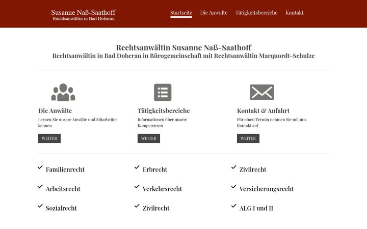 Snímek obrazovky anwalt-doberan.de