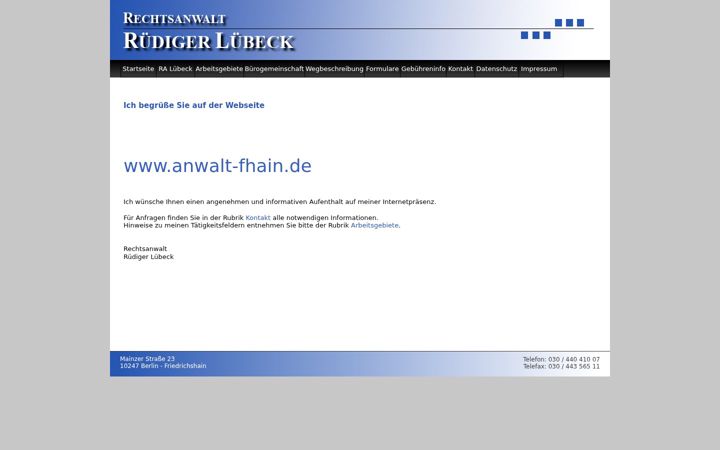 Screenshot of anwalt-fhain.de