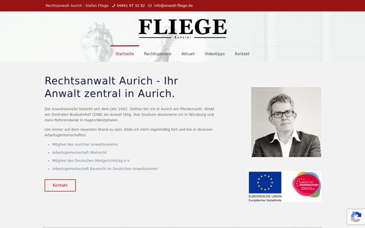 Screenshot of anwalt-fliege.de