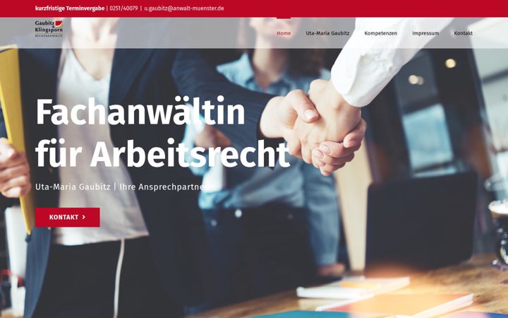 Screenshot of anwalt-fuer-arbeitsrecht-muenster.de