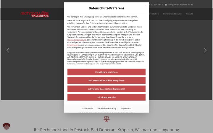 Screenshot of anwalt-hackendahl.de