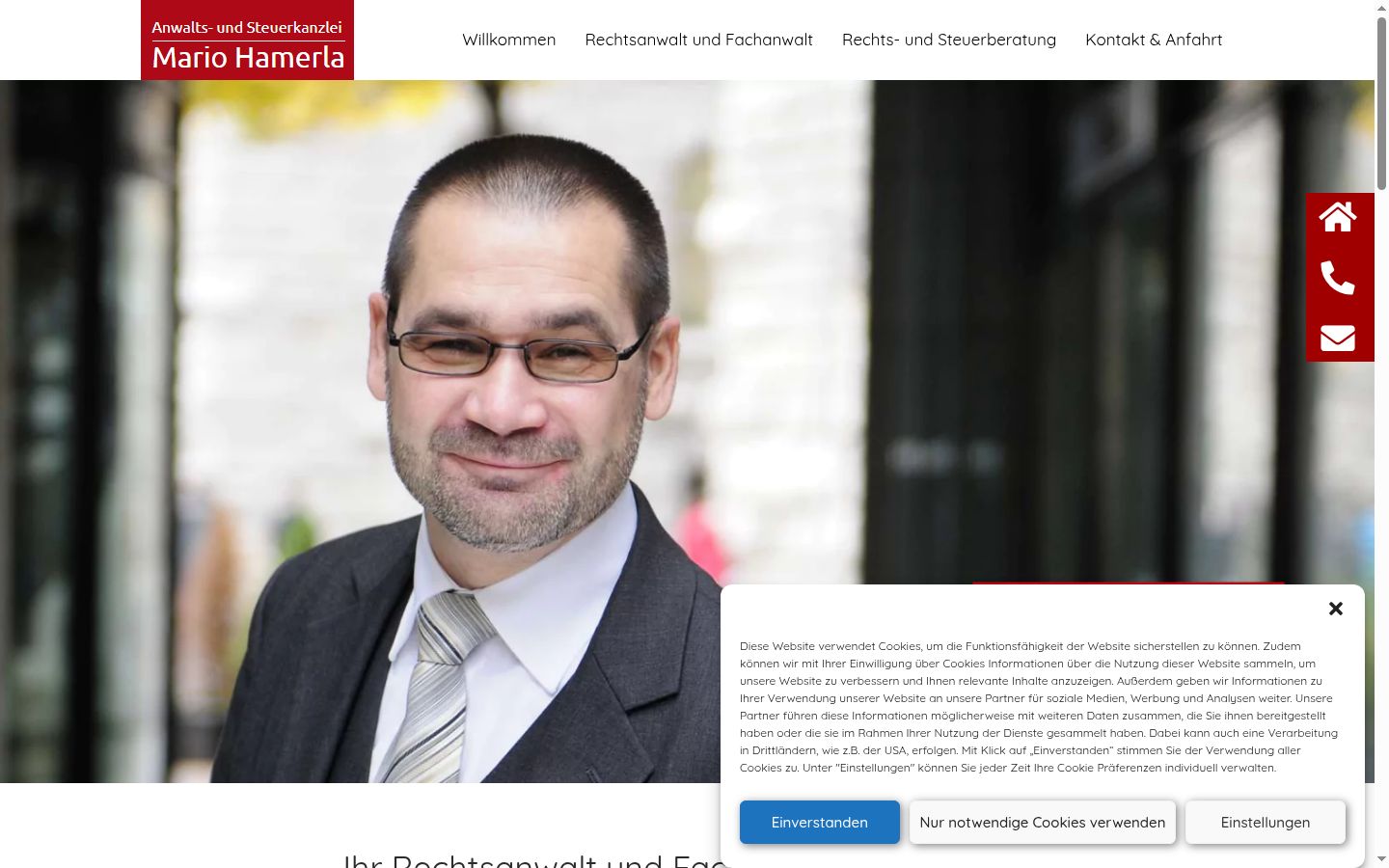 Capture d'écran de la bannière de consentement affichée avant toute interaction