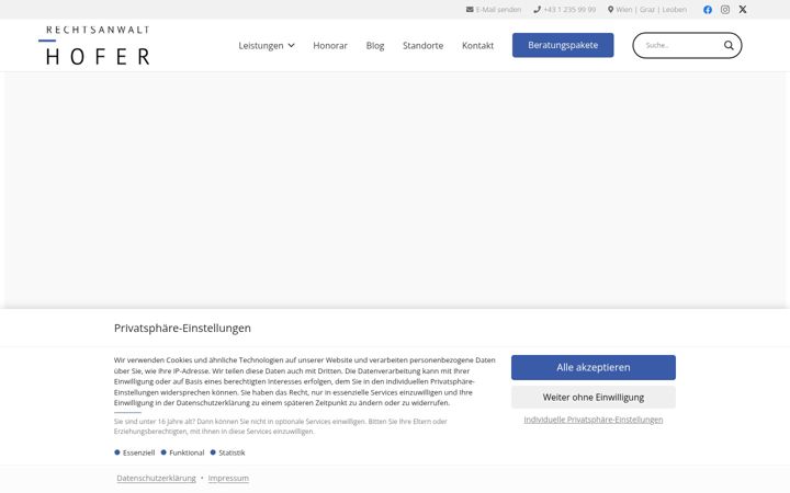 Ekraanipilt saidist anwalt-hofer.at