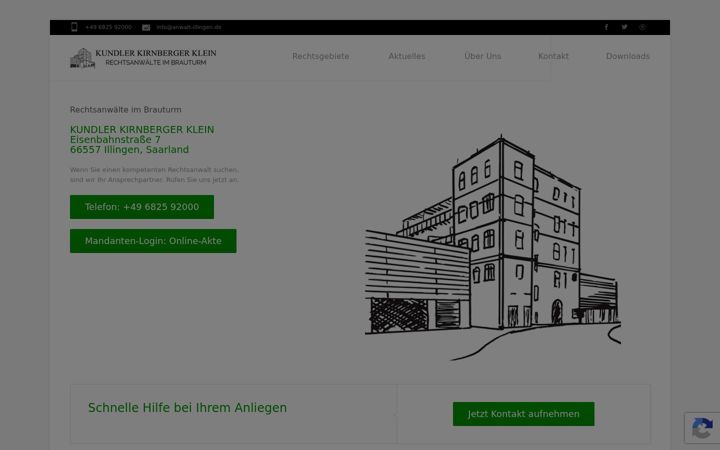 Screenshot of anwalt-illingen.de