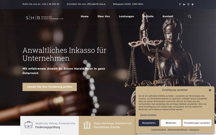 Ekraanipilt saidist anwalt-inkasso.at