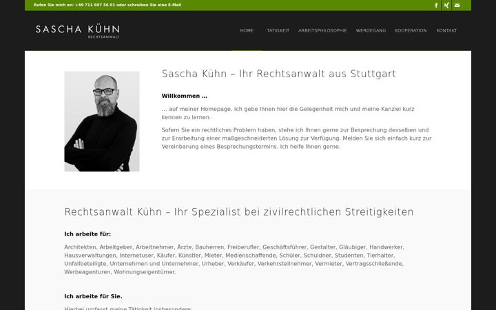 Ekraanipilt saidist anwalt-kuehn.de