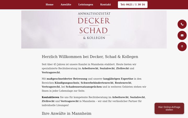 Screenshot di anwalt-ma.de