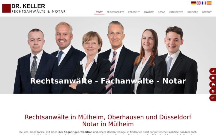 Screenshot of anwalt-oberhausen.com