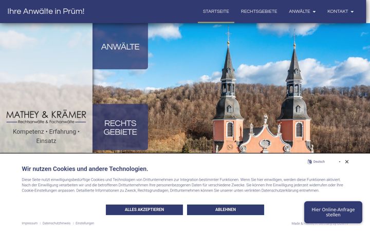 Screenshot του anwalt-pruem.de