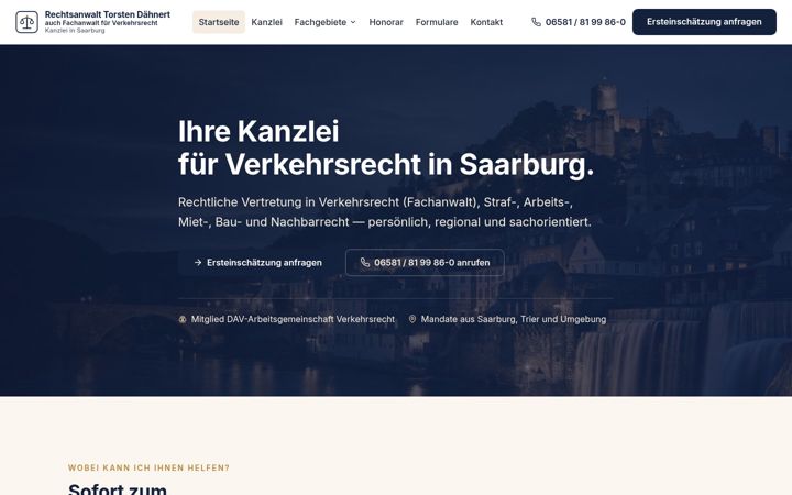 Screenshot of anwalt-saarburg.de