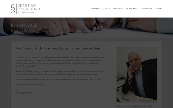 Screenshot of anwalt-schlichting.de